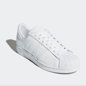 White Adidas Superstar Shoes